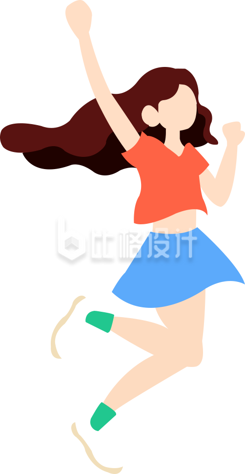 加油的女孩