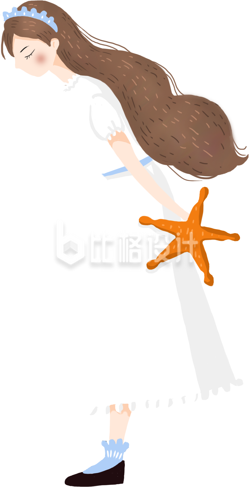 弯着腰的女生