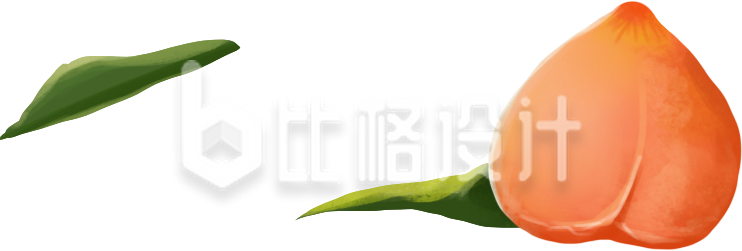 手绘桃子