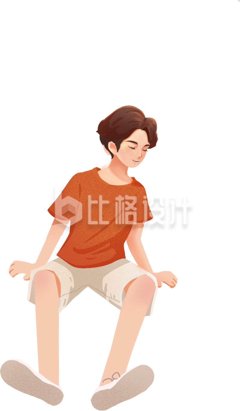 坐着的男生
