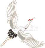 手绘鹤