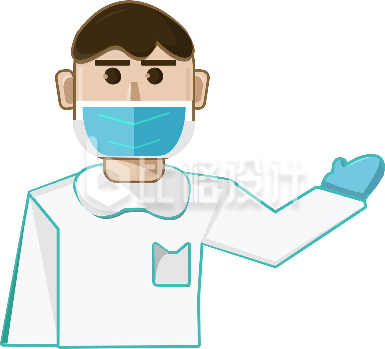 医生戴口罩卡通