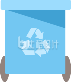 垃圾桶插画手绘