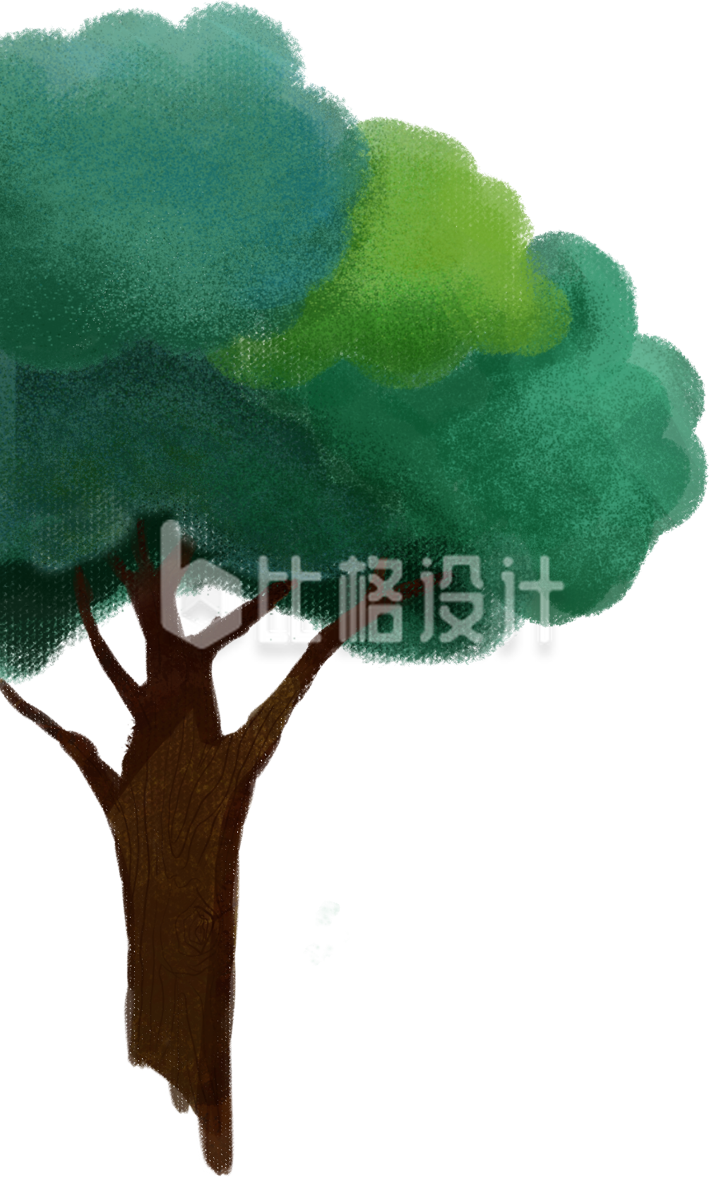 手绘大树