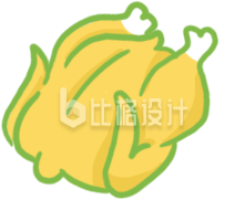 鸡肉插画卡通