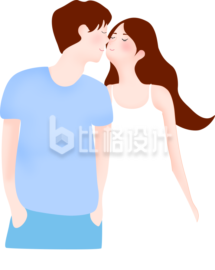 情侣可爱插画