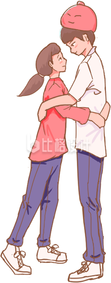 情侣浪漫插画