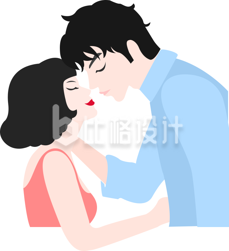 情侣接吻浪漫