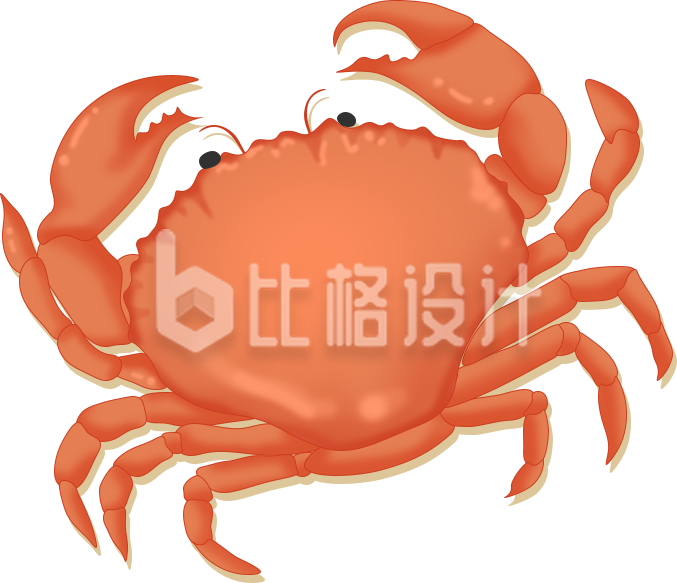 大闸蟹插画手绘