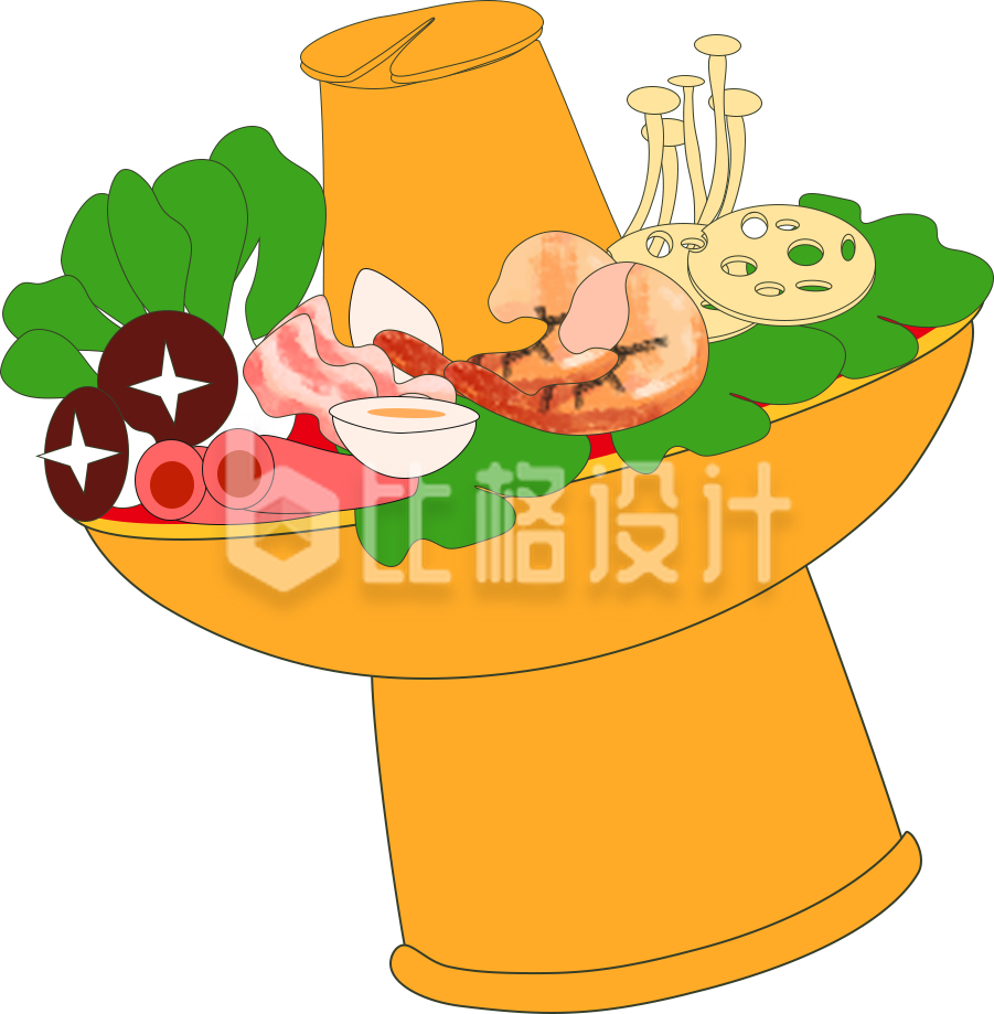 手绘火锅