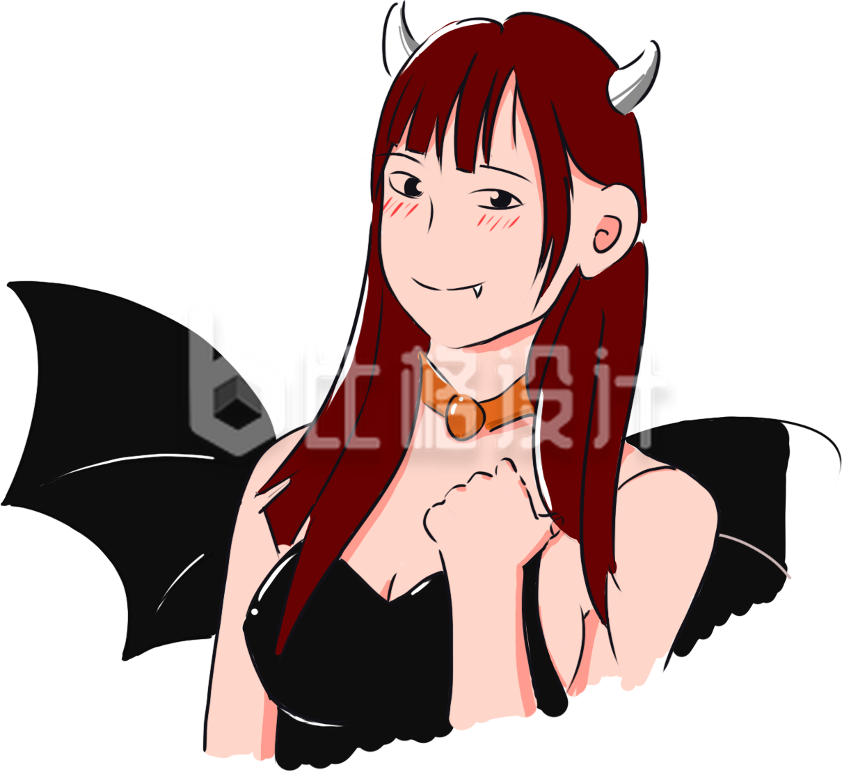 美女吸血鬼插画