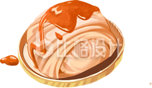 手绘条卷类面包