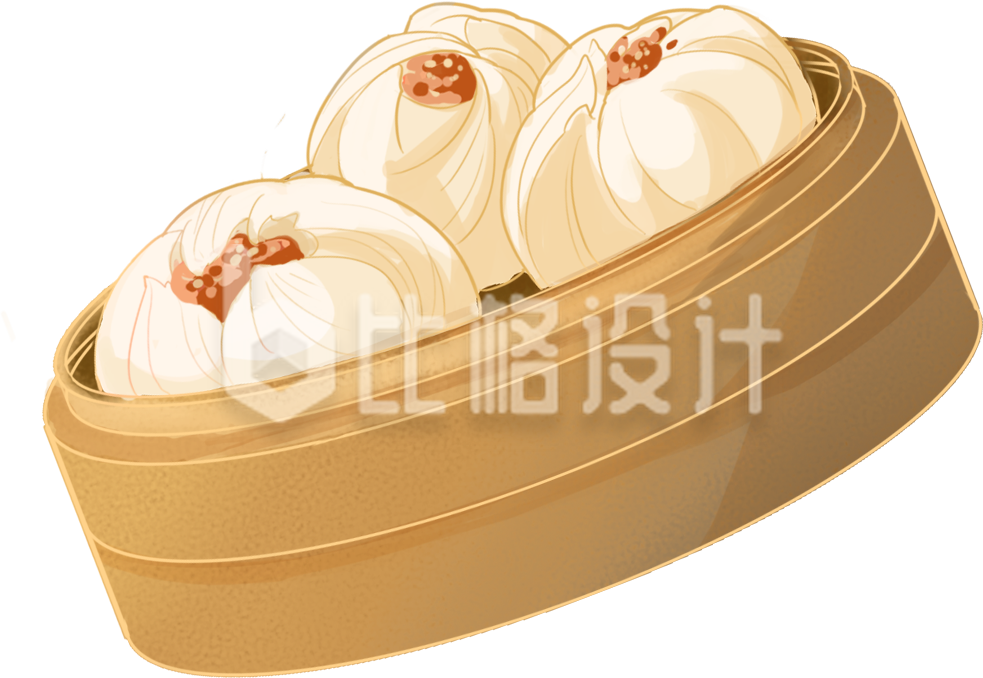 手绘小笼包