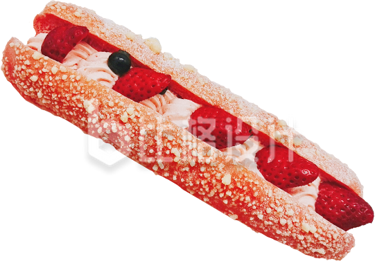 草莓夹心面包，美味糕点的甜蜜诱惑