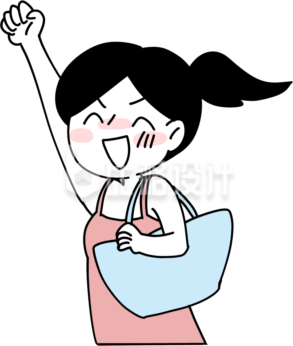 高高兴兴的小女生