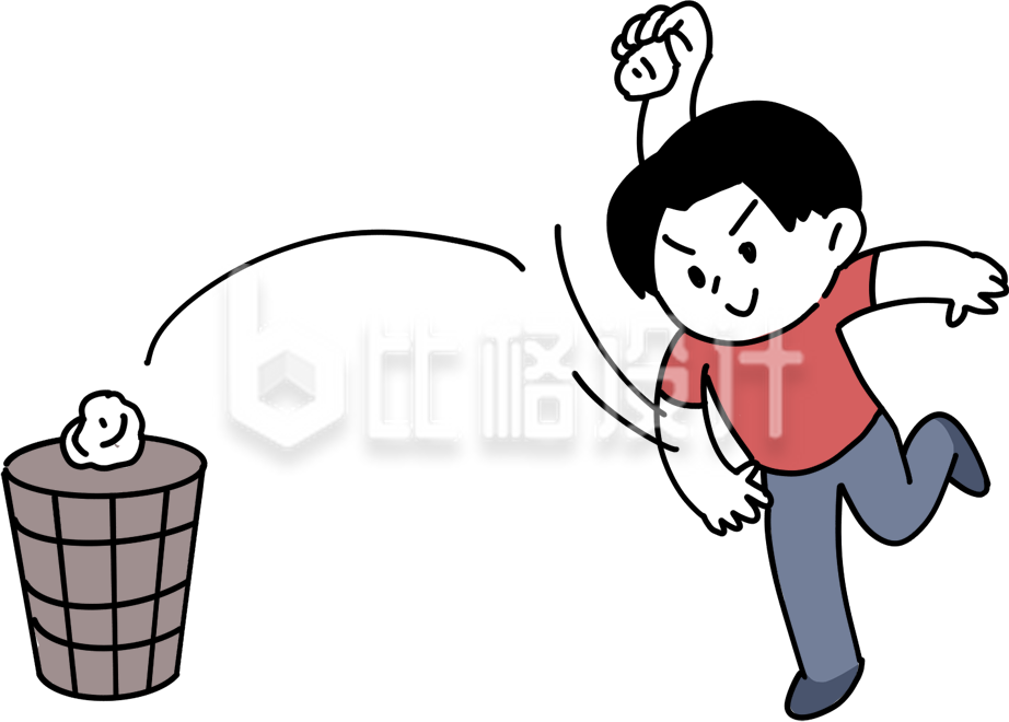 丢垃圾t投射的小男生