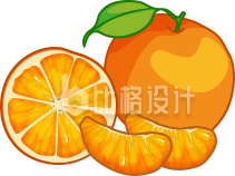 手绘橙子
