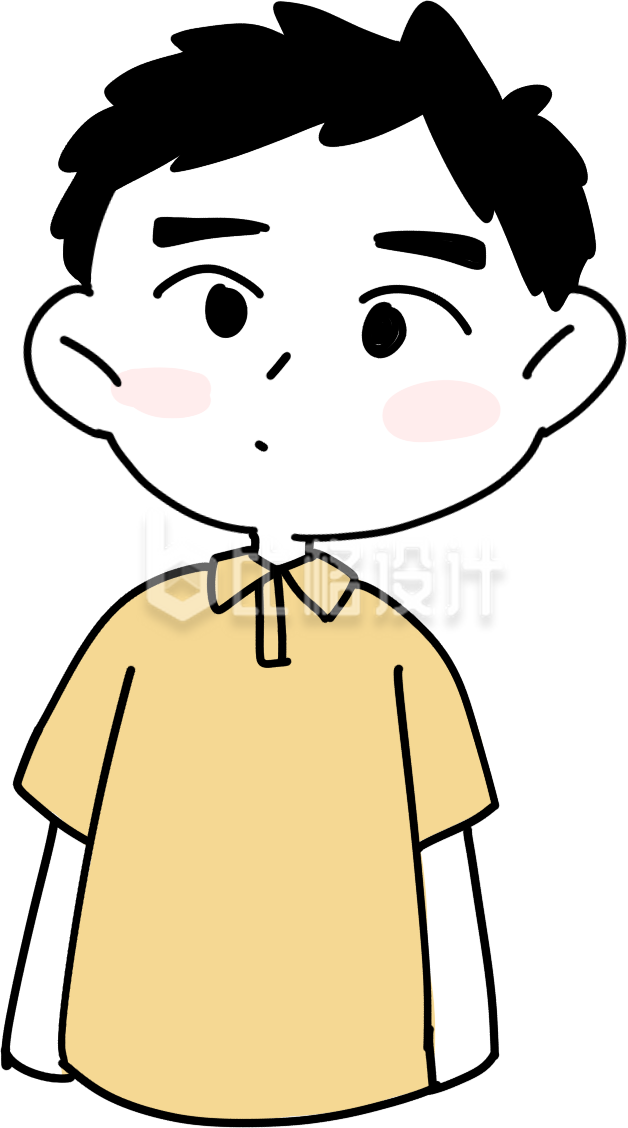 疑惑不解的小男士