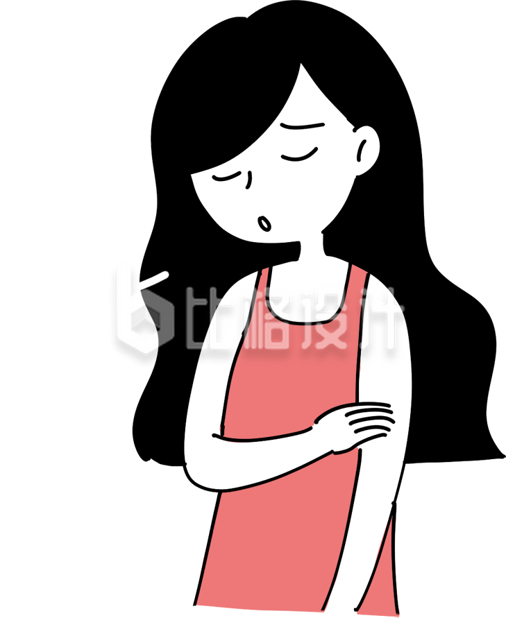 叹气的小姑娘