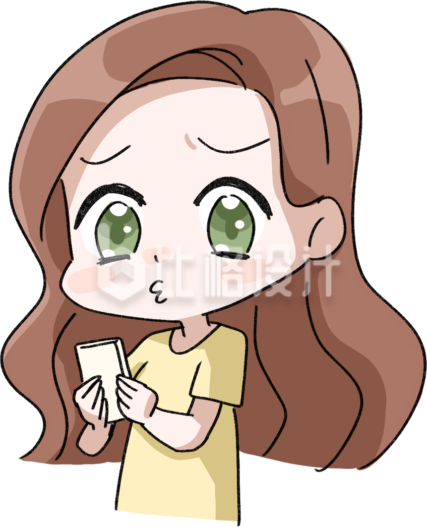 嘟嚷的小女生