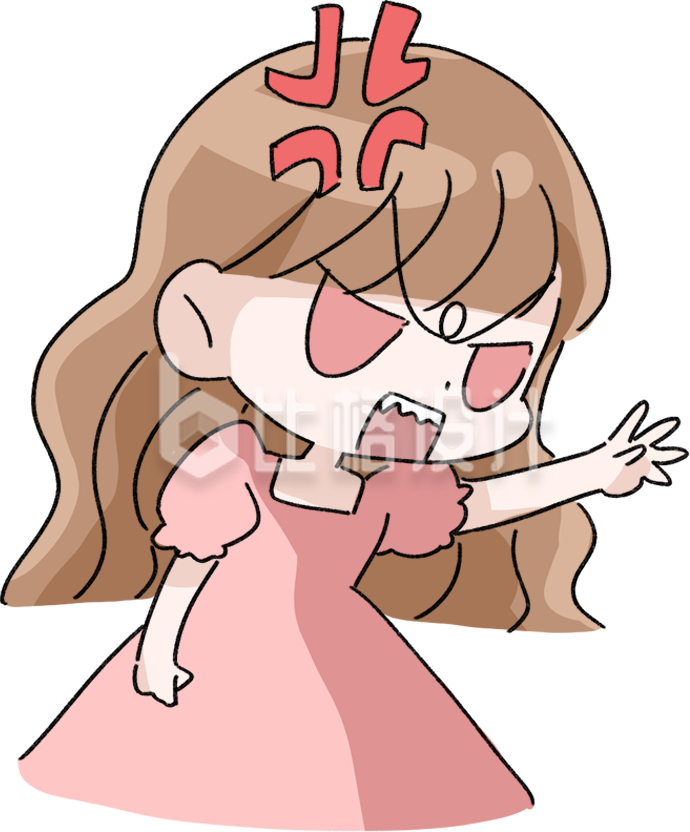 火冒三丈的小姑娘