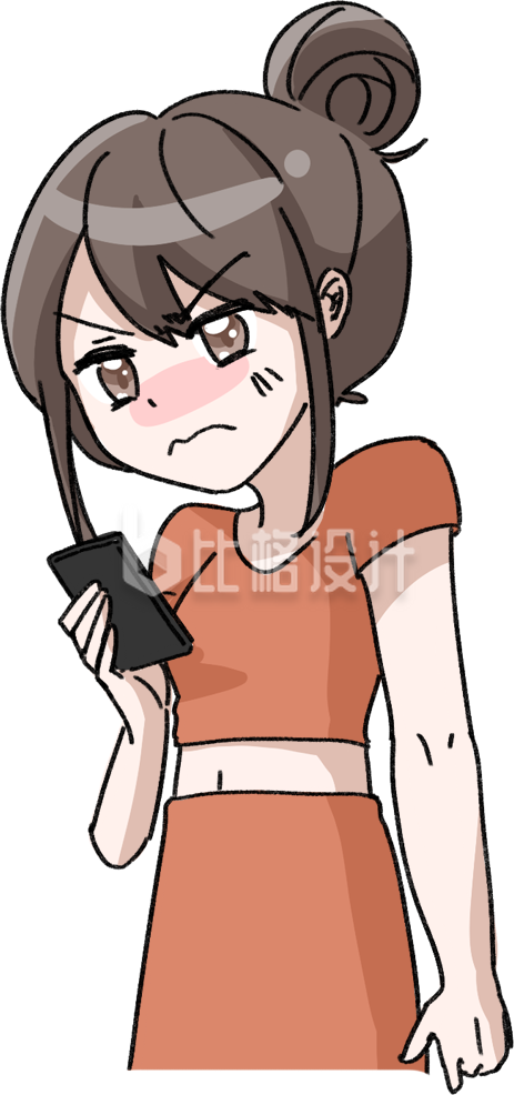非常生气的小姑娘