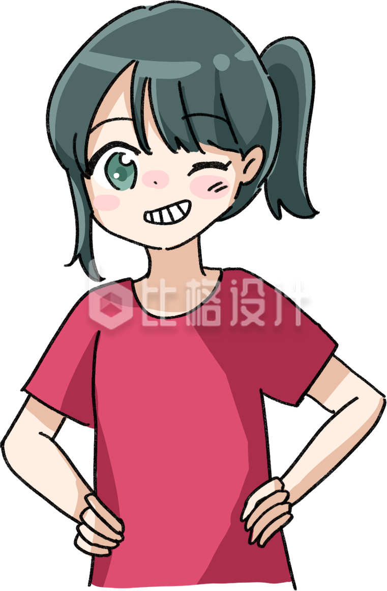 开开心心的小姑娘