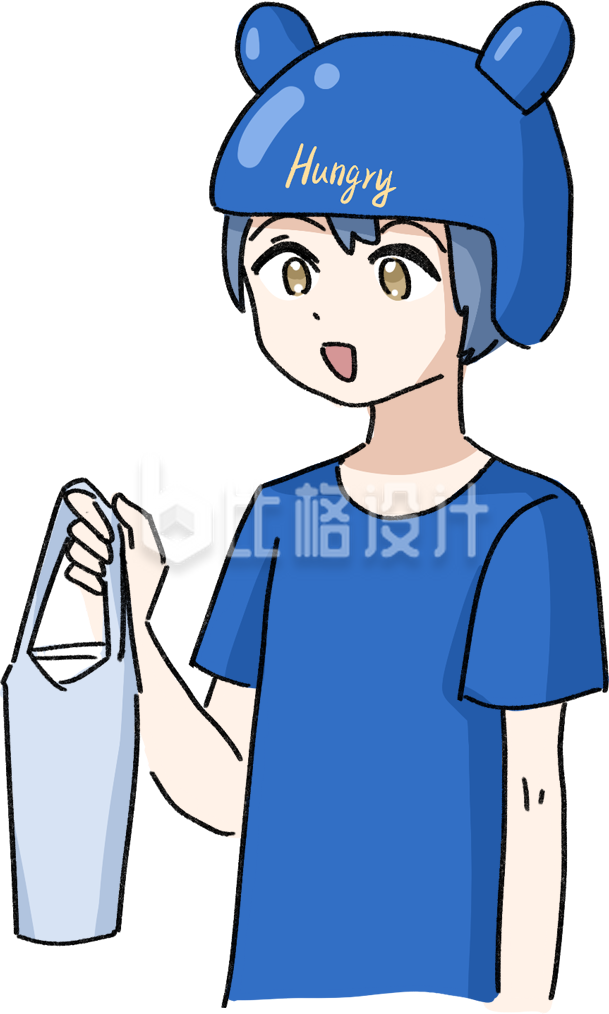 外卖小哥插画