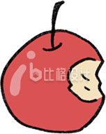 苹果咬了一口