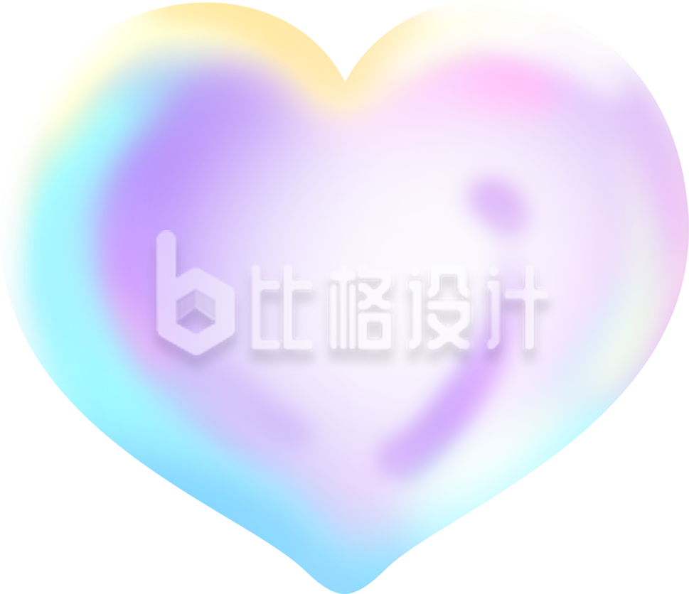 手绘半透明爱心