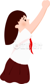 可爱的学生插画