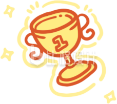 可爱风格的奖杯图标 助力运动会宣传