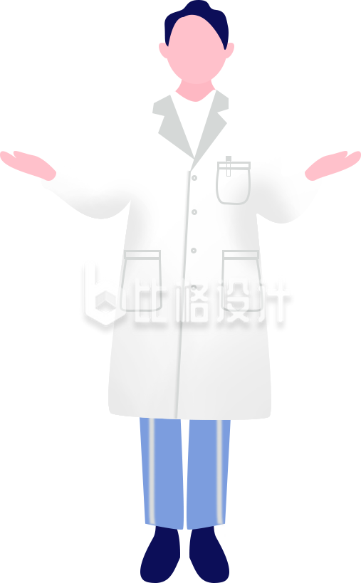 身穿白大褂的医生形象 医疗宣传插图
