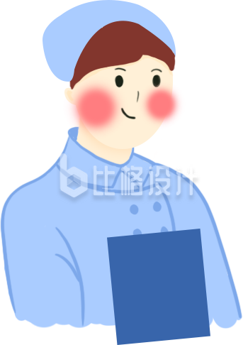 可爱护士形象图，适用于医疗宣传物料设计