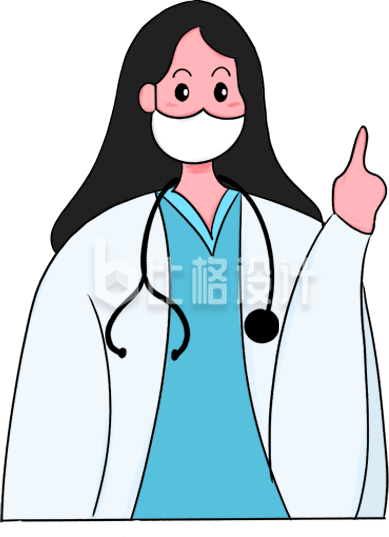 身穿医护服的女医生形象宣传图