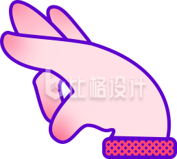 可爱的手势图标，适用多种宣传物料类型