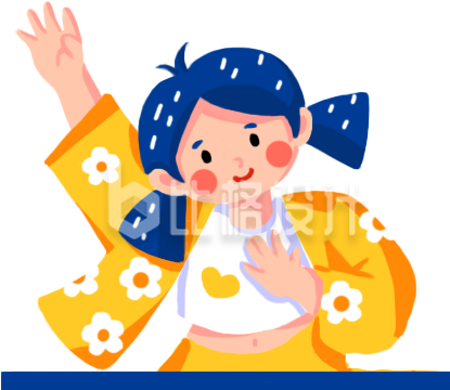 可爱小女孩形象的儿童类宣传物料