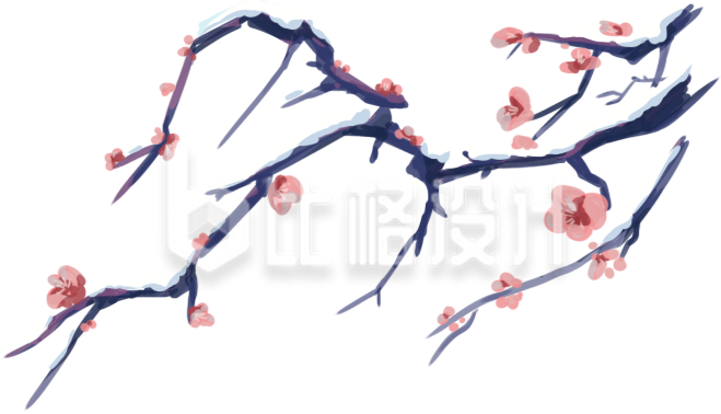 傲雪红梅图 传统节日装饰物料尽显中国风