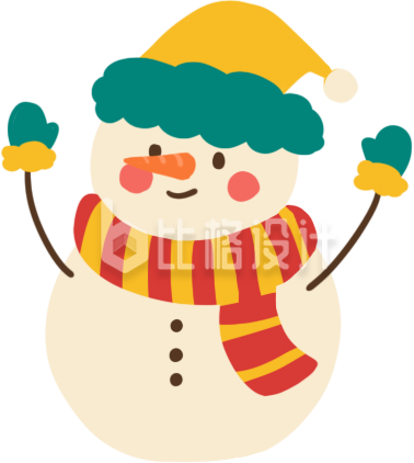 可爱雪人形象圣诞装饰图，增添节日氛围