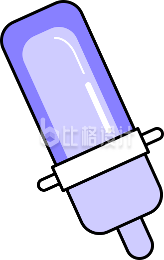 紫色冰棍插画，夏日清凉必备宣传物料