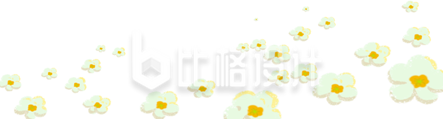 可爱清新风白色小花漂浮素材装饰背景图