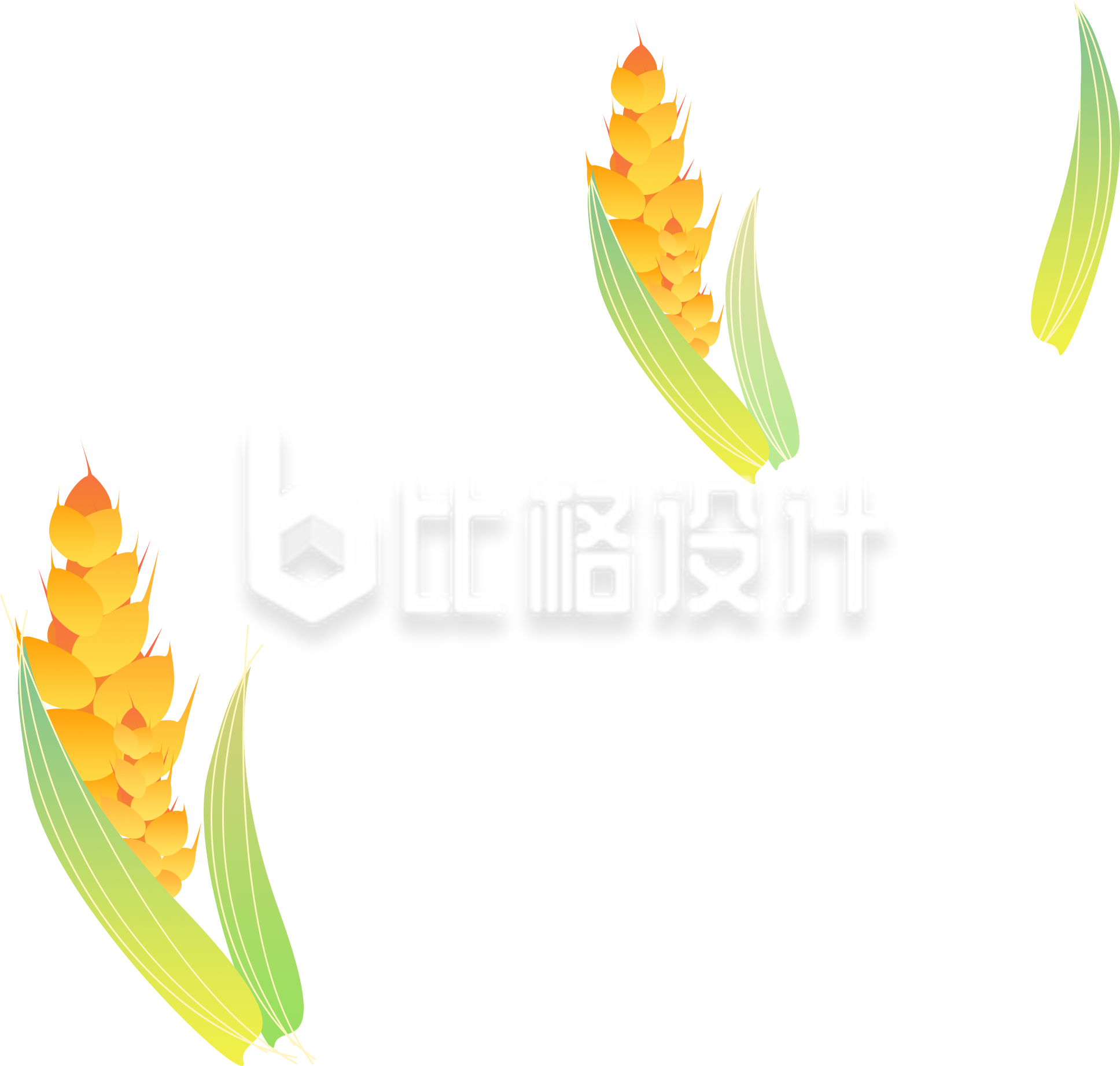 金黄麦穗图案 丰收氛围装饰素材 金黄麦穗图案 丰收氛围装饰素材