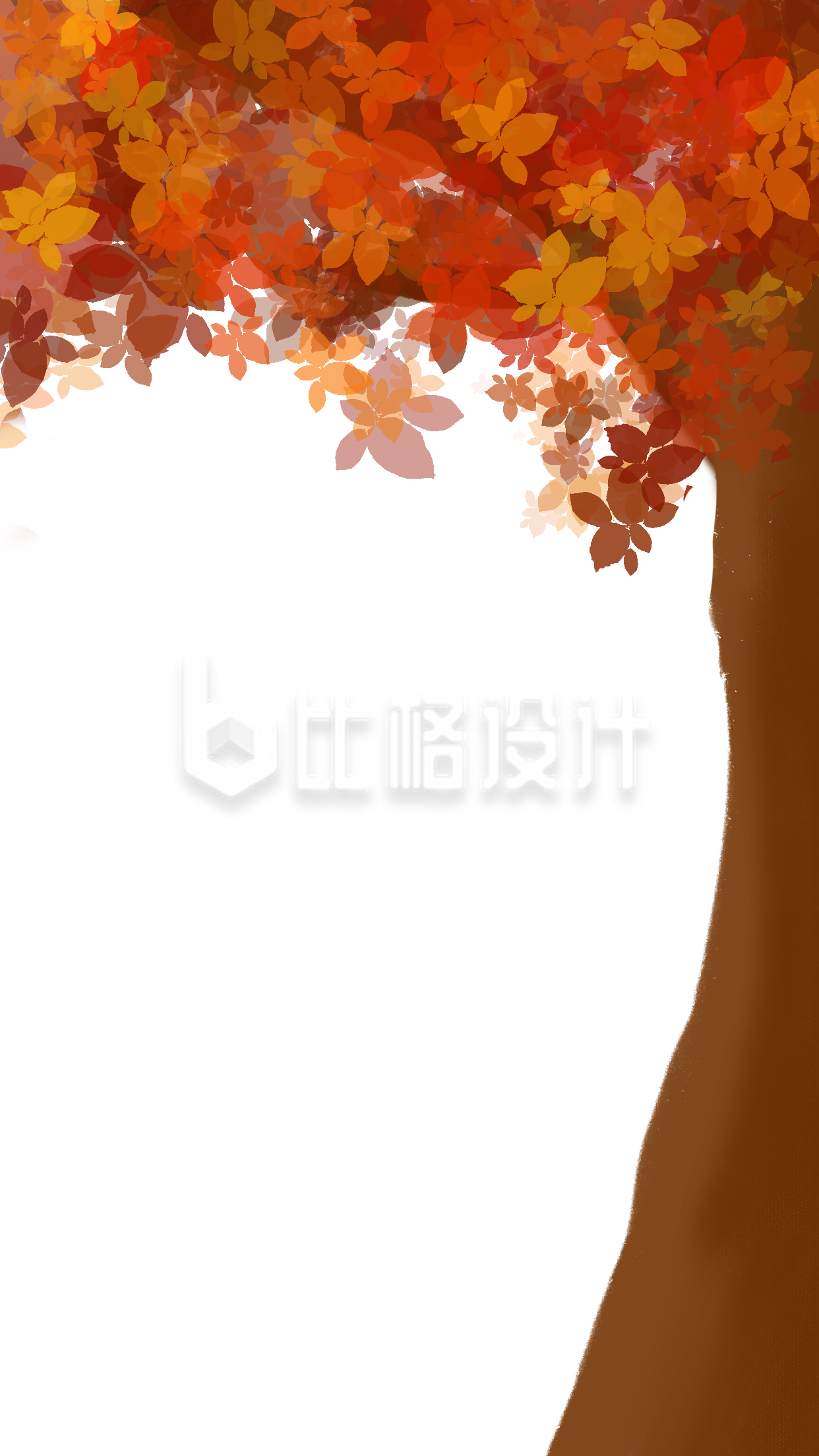 色彩斑斓的树叶图，秋季氛围装饰素材
