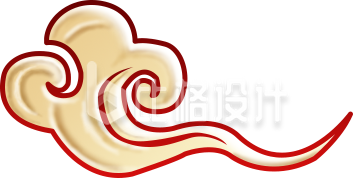 古典祥云图案，传统元素装饰形状素材