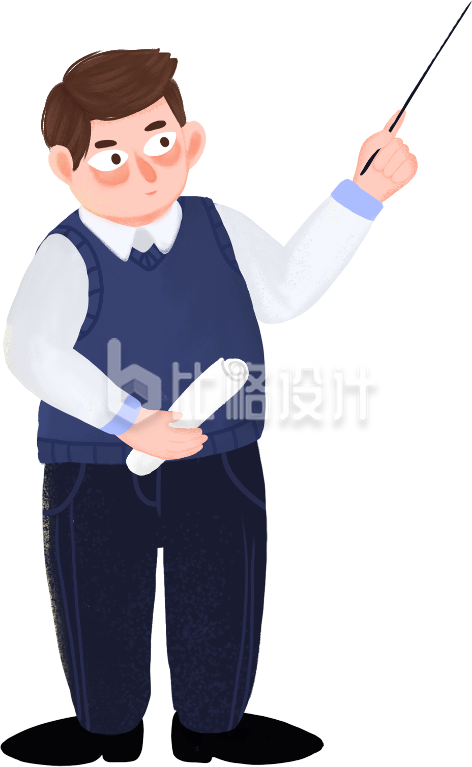 教师形象的教学场景宣传物料