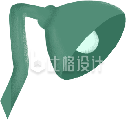 绿色简约台灯图，适用于家居装饰的宣传图