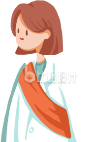 穿白大褂的医护人员形象图