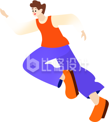 运动人物活力奔跑宣传图，尽显动感风采