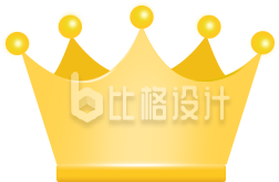 金色皇冠图标 彰显尊贵高端的装饰元素