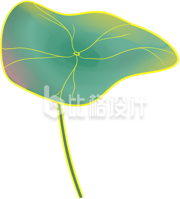 清新荷叶图案，打造自然系绿植宣传物料